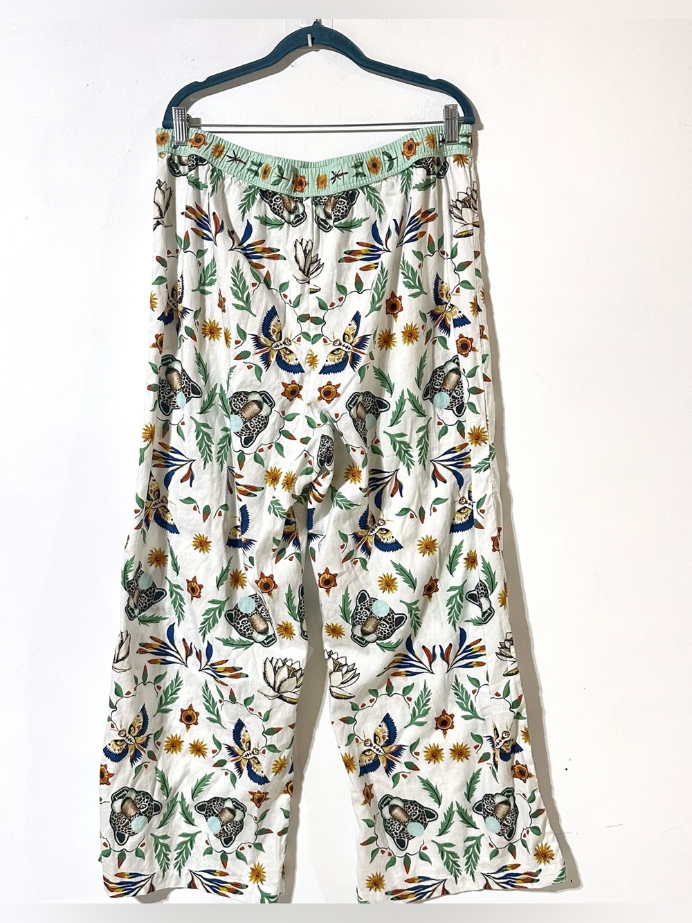 Anthropologie LyreBird Cloud Flannel Pajama Set Daren Magee Animal Cheetah SZ XL - Picture 13 of 16